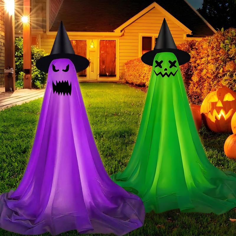Light-up Ghost Halloween Decoration, Remote Control 2-Piece Set